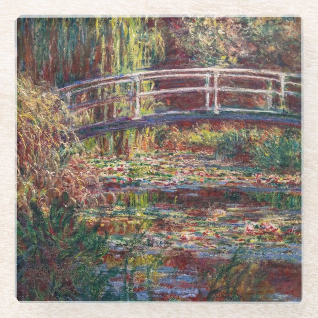Posavasos De Vidrio Claude Monet - estanque de Lily del Agua, Armonía  (Anverso)