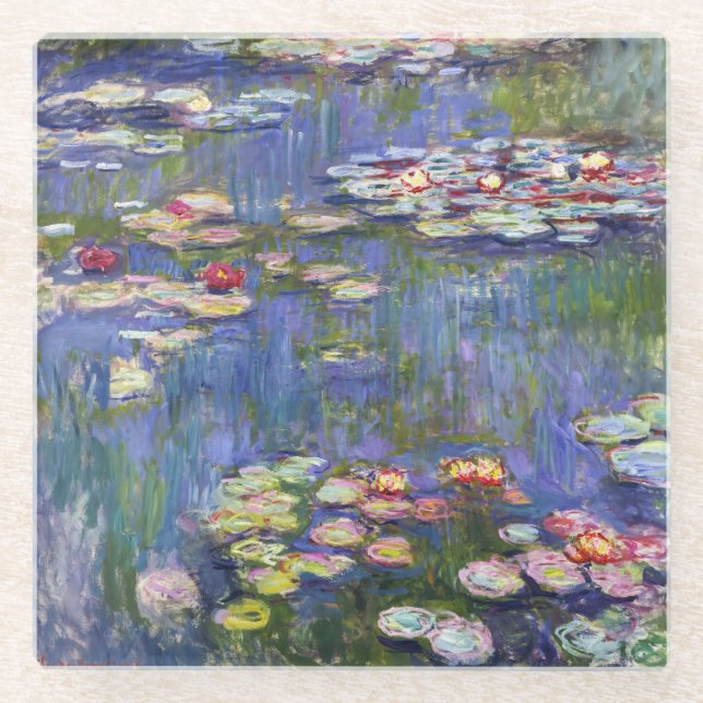 Posavasos De Vidrio Claude Monet - Lilies de agua / Nympheas (Anverso)