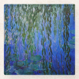 Posavasos De Vidrio Claude Monet - Lilis de agua con sauce lloroso
