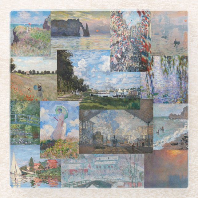 Posavasos De Vidrio Claude Monet - Patchwork (Anverso)