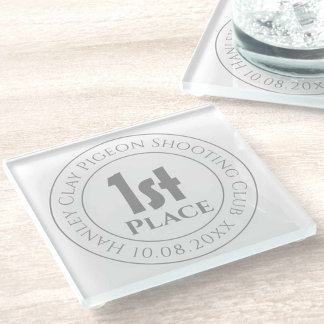 Posavasos De Vidrio Clay Pigeon Shooting Primer Premio Trophy Award