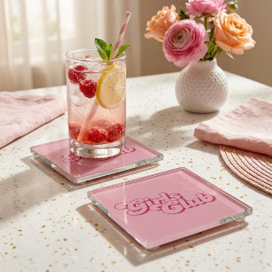 Posavasos De Vidrio Club de Chicas
