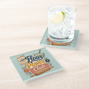 Posavasos De Vidrio Club de Panadería Cottage Flour Power