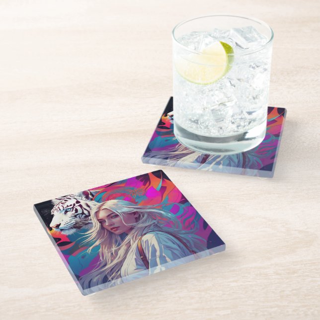 Posavasos De Vidrio Coaster (Angular)