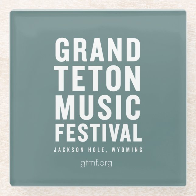 Posavasos De Vidrio Coaster con logotipo GTMF (Anverso)