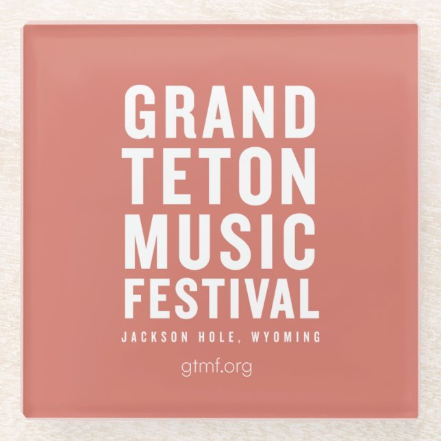 Posavasos De Vidrio Coaster con logotipo GTMF (Anverso)