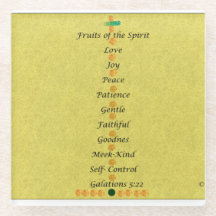 Coaster del Fruto del Espíritu