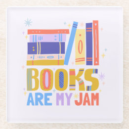 Posavasos De Vidrio Coaster 'Los Libros Son Mi Pasión' – Regalo para A