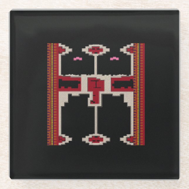 Posavasos De Vidrio Coaster with Design of Borneo (Anverso)