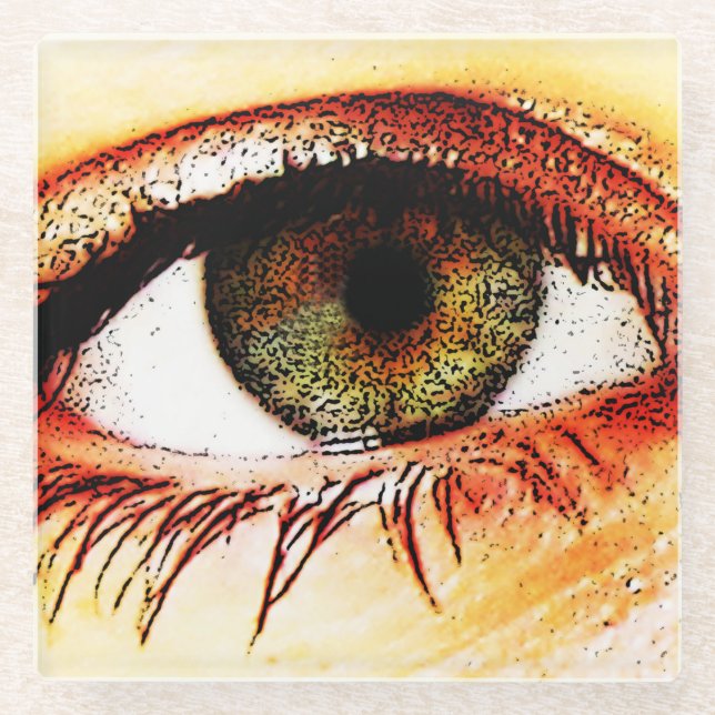 Posavasos De Vidrio Coastercino ocular (Anverso)