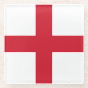 Posavasos De Vidrio Coasterisco de la bandera de Inglaterra