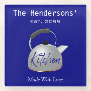 Posavasos De Vidrio Cocina Clásica Hecha Con Amarre De Vidrio