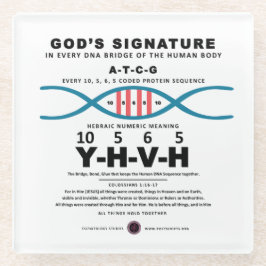 Posavasos De Vidrio Código ADN-YHVH