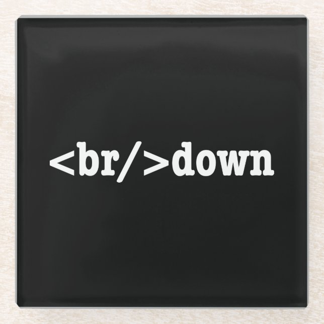 Posavasos De Vidrio código HTML de descomposición (Anverso)