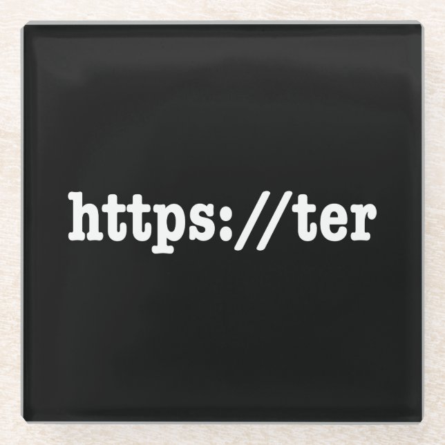 Posavasos De Vidrio código https://ter (Anverso)