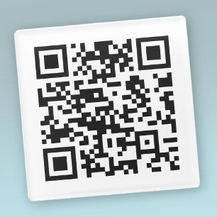 Posavasos De Vidrio Código QR creado al instante (introduciendo su URL