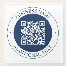 Código QR y texto personalizables | Azul marino os