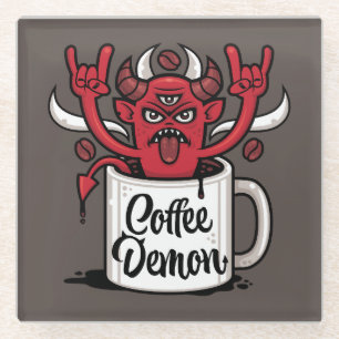 Posavasos De Vidrio Coffee Demon