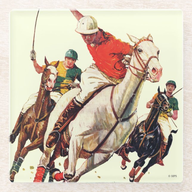 Posavasos De Vidrio Coincidencia de polo (Anverso)
