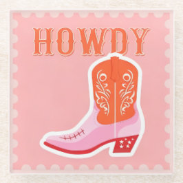 POSAVASOS DE VIDRIO COJINETE DE VASO DE VASO HOWDY