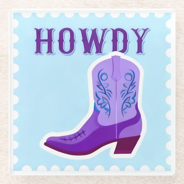 POSAVASOS DE VIDRIO COJINETE DE VASO DE VIDRIO HOWDY (Anverso)