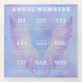 Posavasos De Vidrio Colección de significados de número de ángel