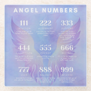 Posavasos De Vidrio Colección de significados de número de ángel