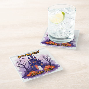 Posavasos De Vidrio Colección Espantosa de Halloween Popular y Bonita
