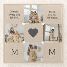 Collage de fotos con mensaje de corazón