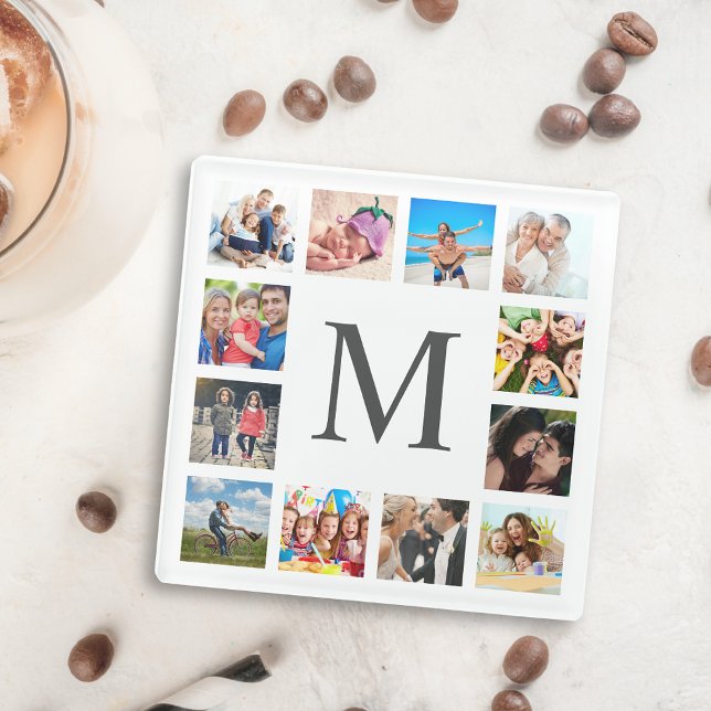 Posavasos De Vidrio Collage de fotos familiar personalizado blanco per (Subido por el creador)