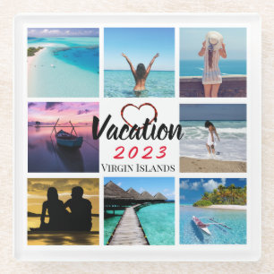Posavasos De Vidrio Collage Photo Personalized Coaster