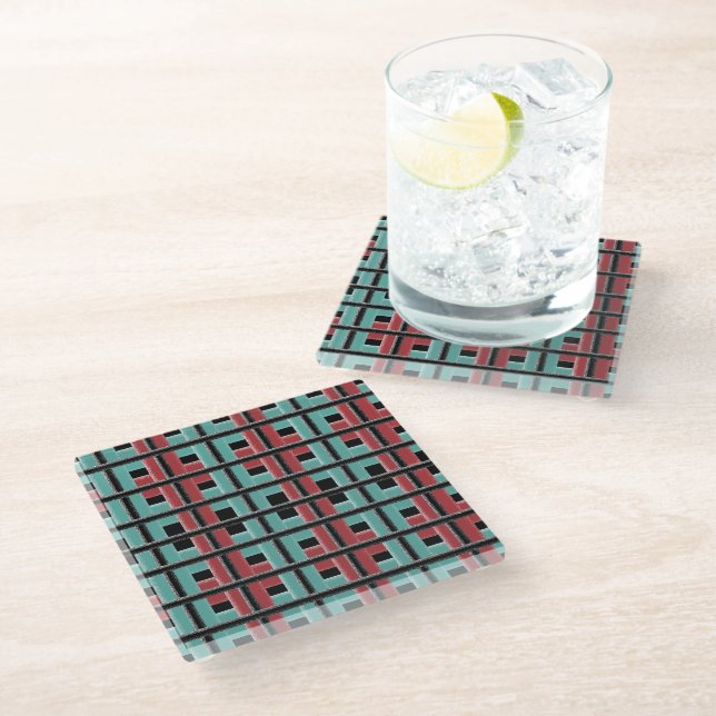 Posavasos De Vidrio Colonization Glass Coaster (Angular)