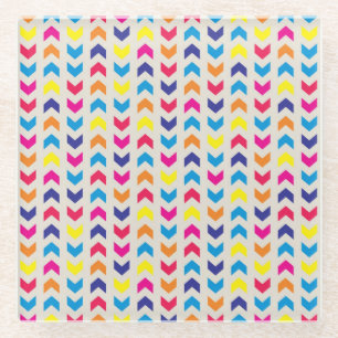 Posavasos De Vidrio Color azteca chevron