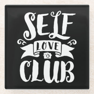 Posavasos De Vidrio Color de fondo del Personalizado blanco del club d