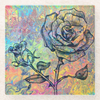 Posavasos De Vidrio Color de rosa