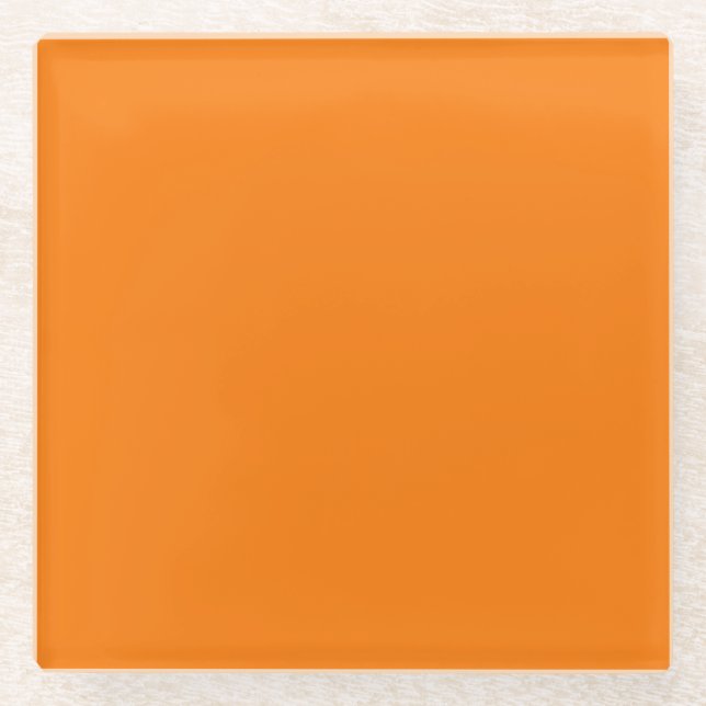 Posavasos De Vidrio Color Naranja (Anverso)