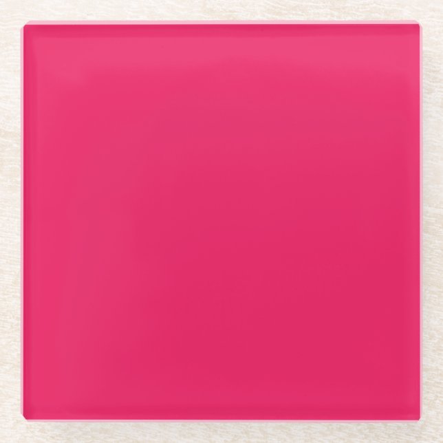 Posavasos De Vidrio Color Rosa (Anverso)