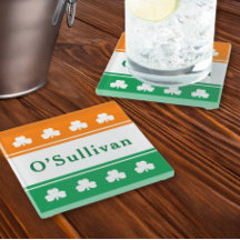 Colores de bandera de Irlanda de apellido personal