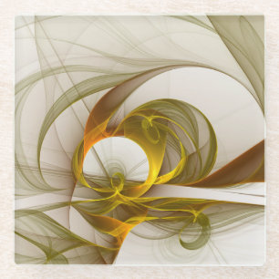 Posavasos De Vidrio Colores metálicos preciosos abstractos modernos fr