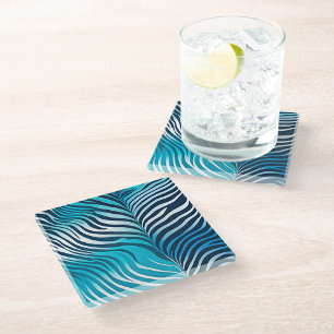 Posavasos De Vidrio Colorida aleta de vidrio de arte de impresión anim