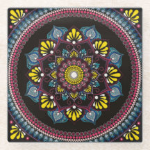 Colorido Dot Art Mandala | Boho de geometría sagra