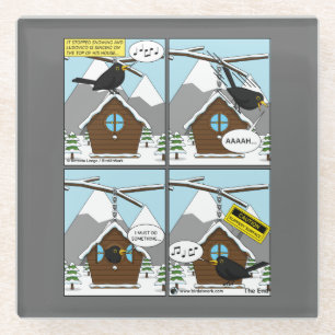 Posavasos De Vidrio Comedia de seguridad