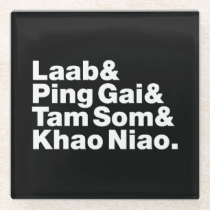 Posavasos De Vidrio Comida callejera de Laotian