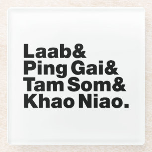 Posavasos De Vidrio Comida callejera de Laotian