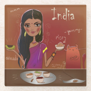 Posavasos De Vidrio Comida india