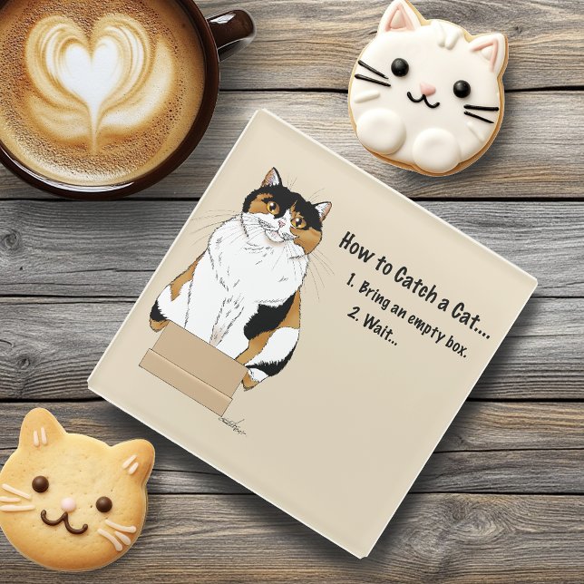 Posavasos De Vidrio Cómo atrapar un gato (Subido por el creador)