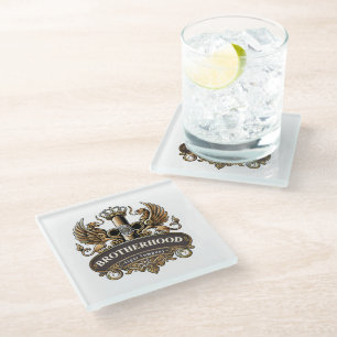 Posavasos De Vidrio Compañía de Puros Brotherhood