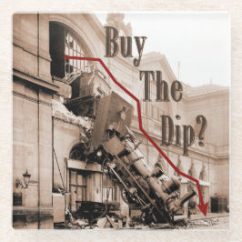 Posavasos De Vidrio Compra El Humor Del Mercado De Valores De La Dip