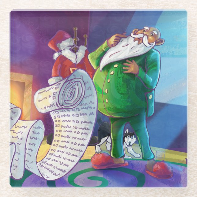 Posavasos De Vidrio Compruébalo dos veces (Anverso)