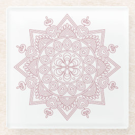 Posavasos De Vidrio Conciencia Mandala Diseño Pascua de Vidrio